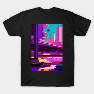 Anime city Vintage style T-Shirt